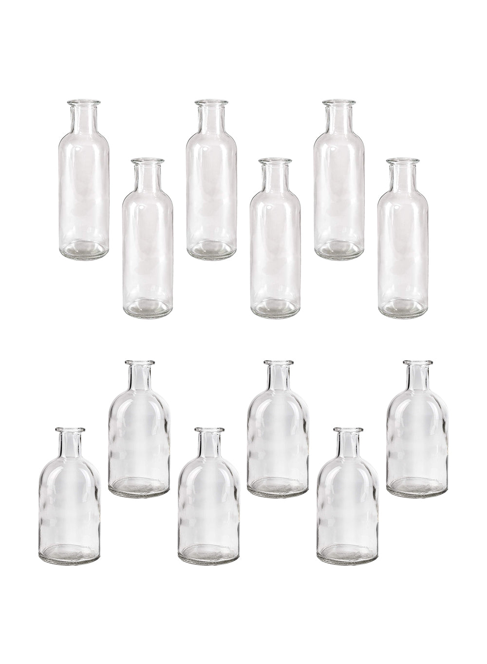 Bundle: Clear Glass Bud Vases – Vintage Apothecary Jars
