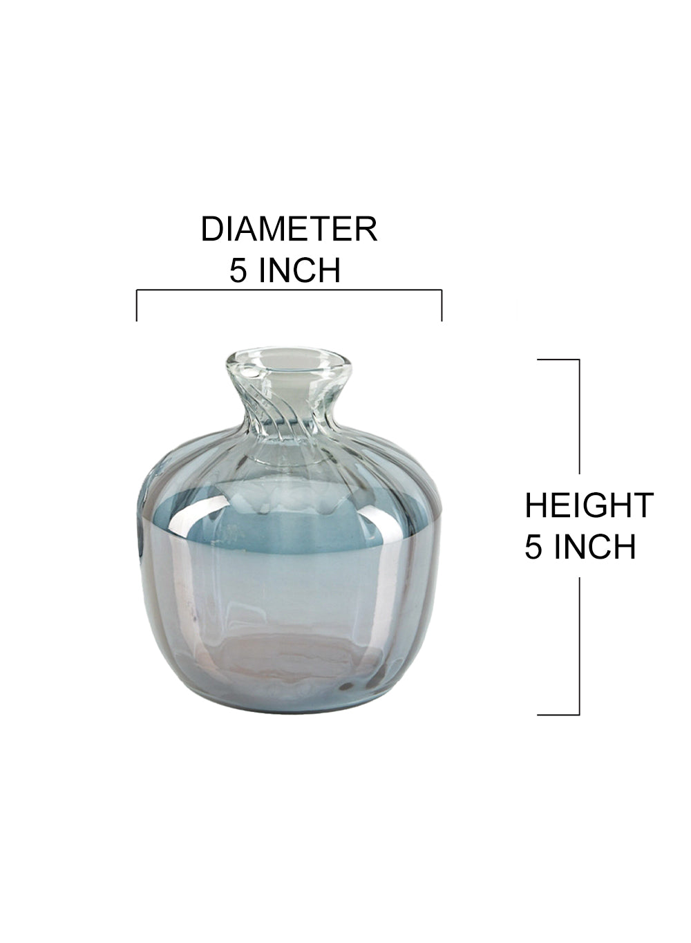 Serene Spaces Living Grey Luster Vase