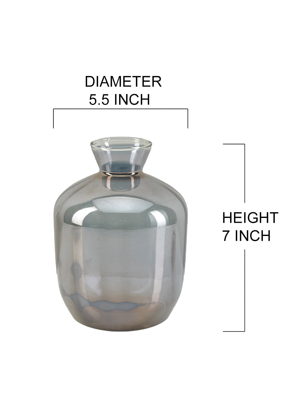 Serene Spaces Living Grey Luster Vase