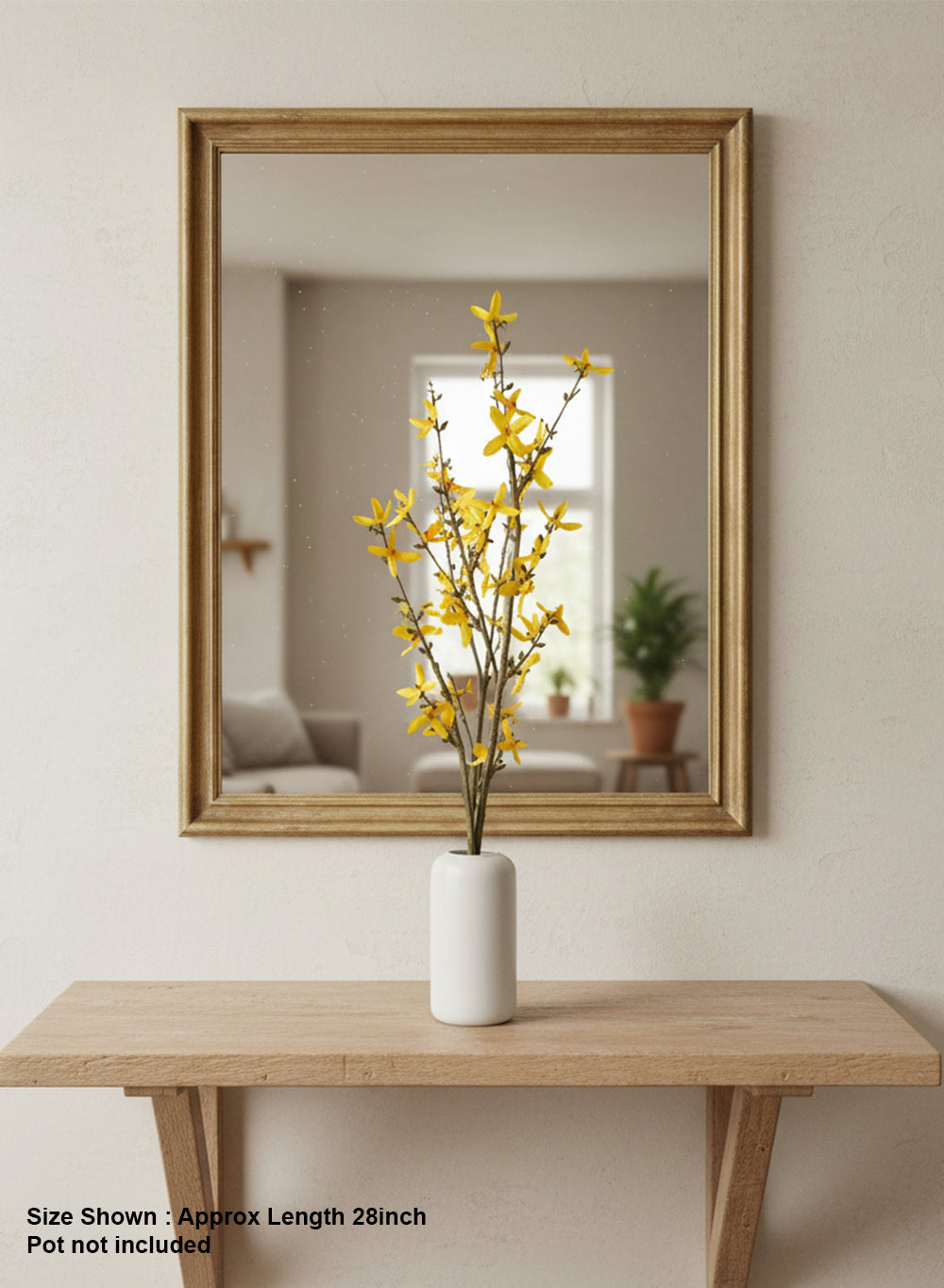 Artificial Yellow Forsythia Stems, 28" Tall, Pack of 12