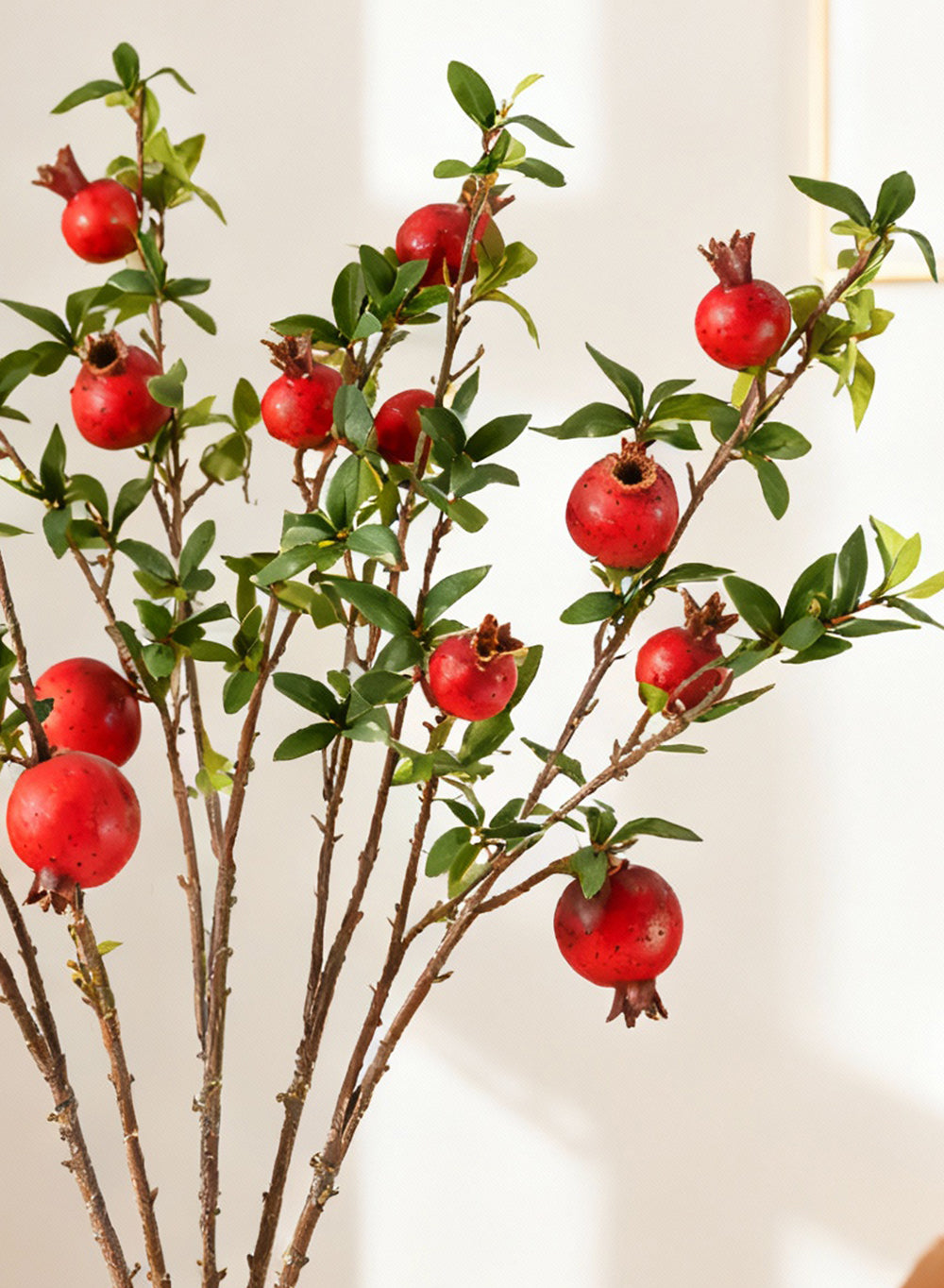 Faux Pomegranate Branch, in 2 Colors, Pack of 12