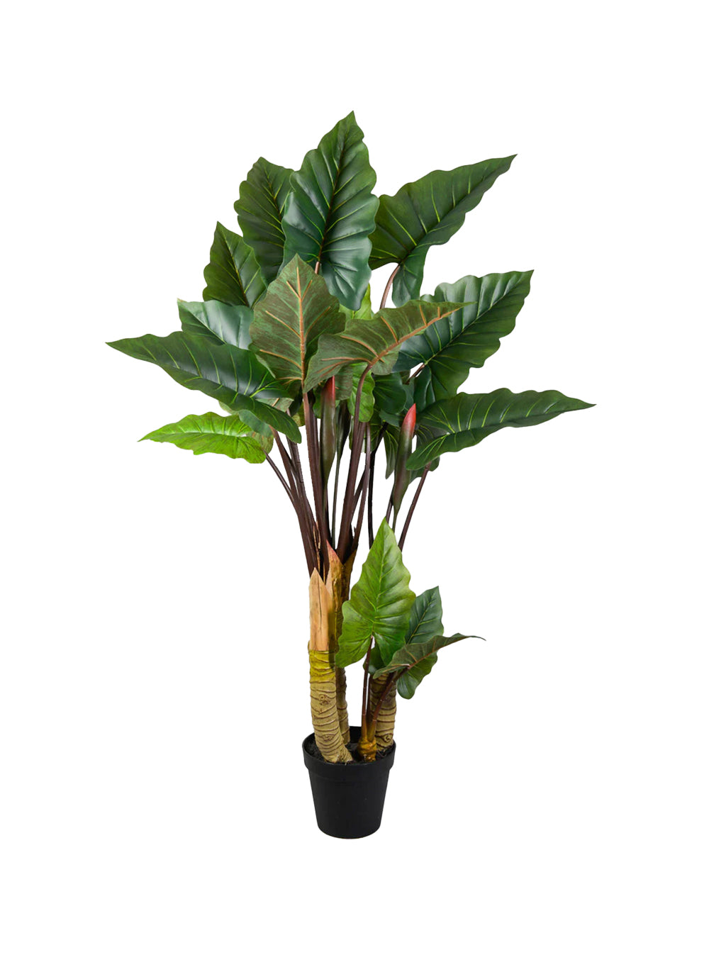 Artificial Elephant Ear Plant in Pot, 9.5" Diameter & 68.5" Tall