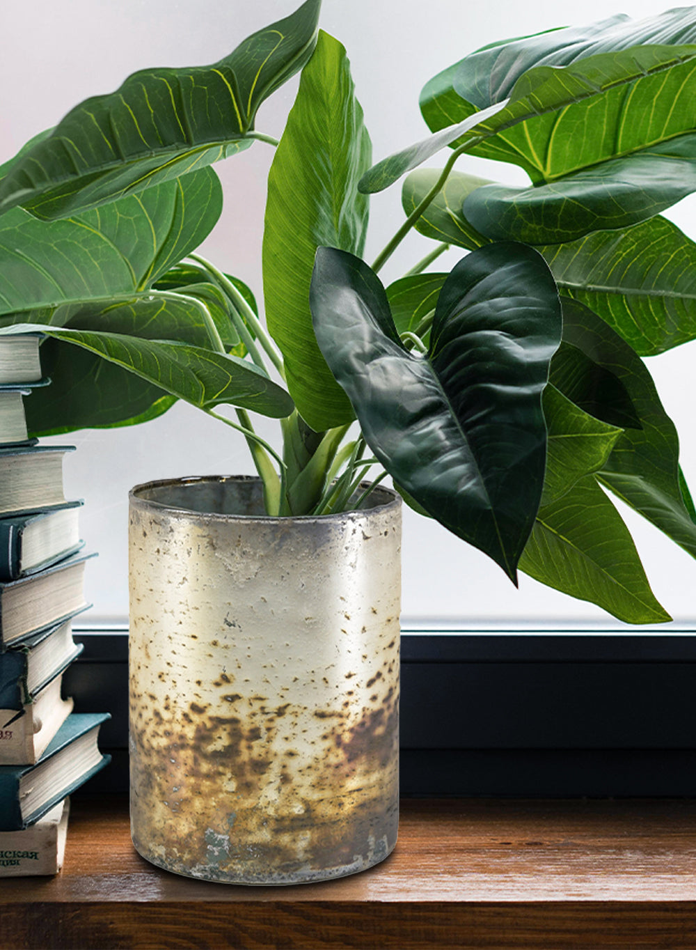 Matte Silver Cylinder Vase