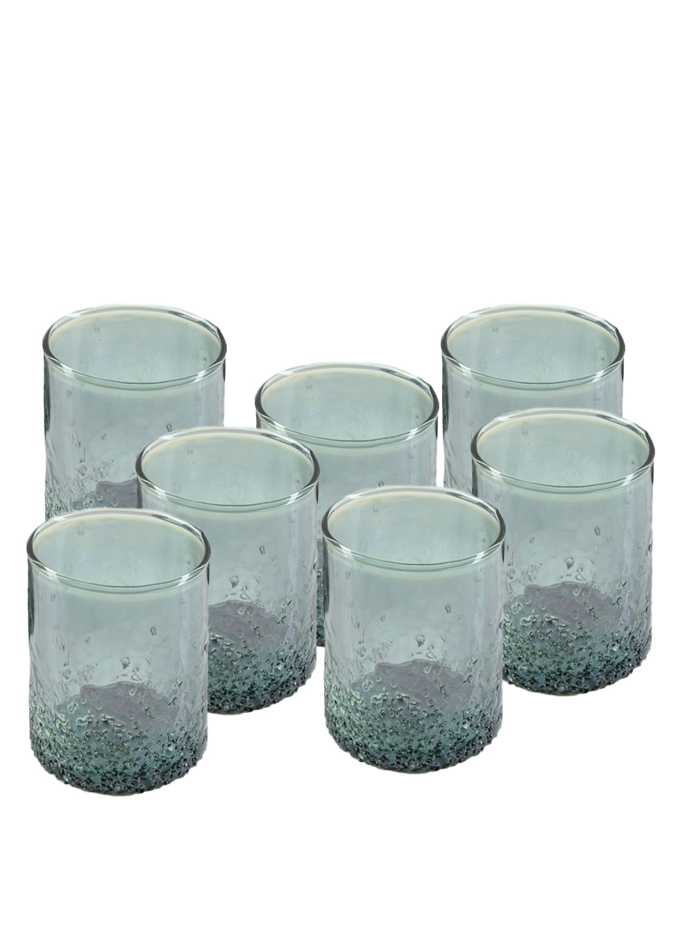 Textured Grey Glass Cylinder Vase