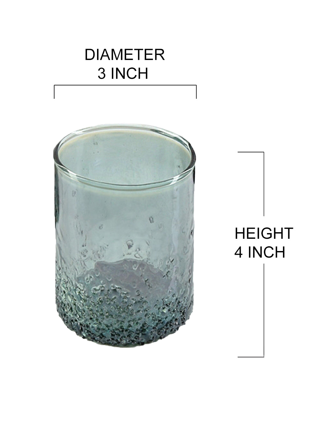 Textured Grey Glass Cylinder Vase