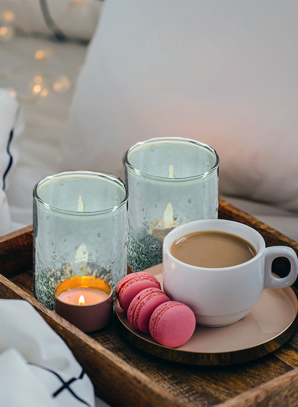 Textured Grey Glass Cylinder Vase