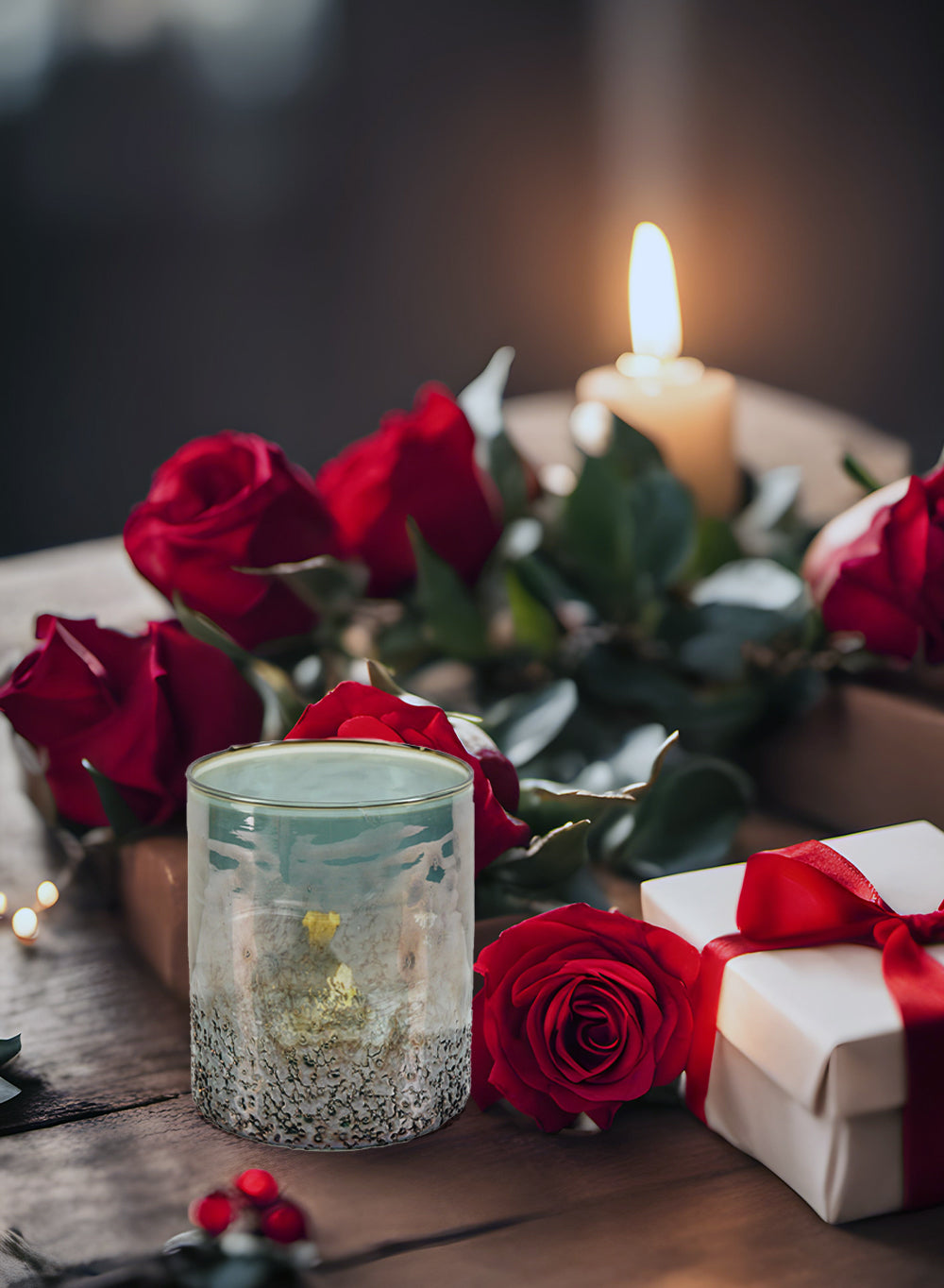 Textured Grey Glass Cylinder Vase