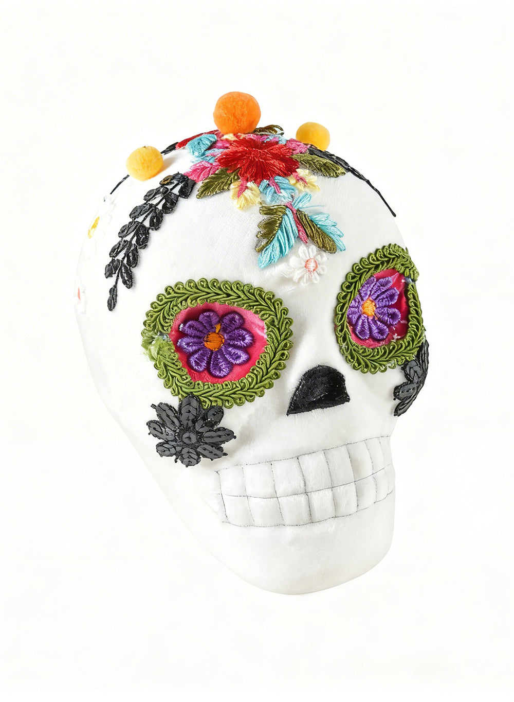 Embroidered Foam Skull Decor, 6" Wide & 7.5" Tall