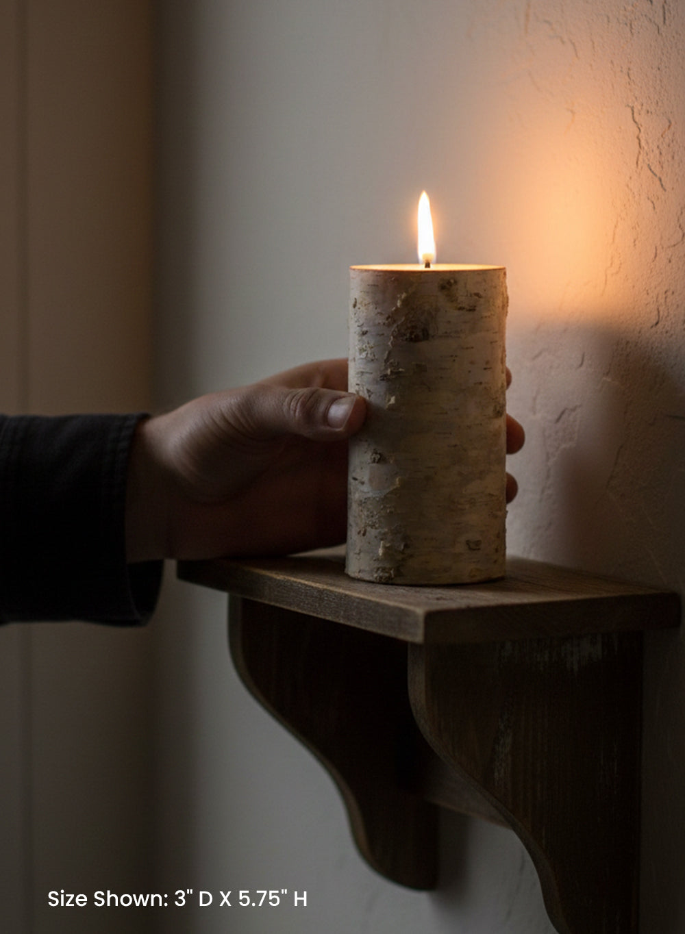 5.75" Birch Bark Candle, Set of 12