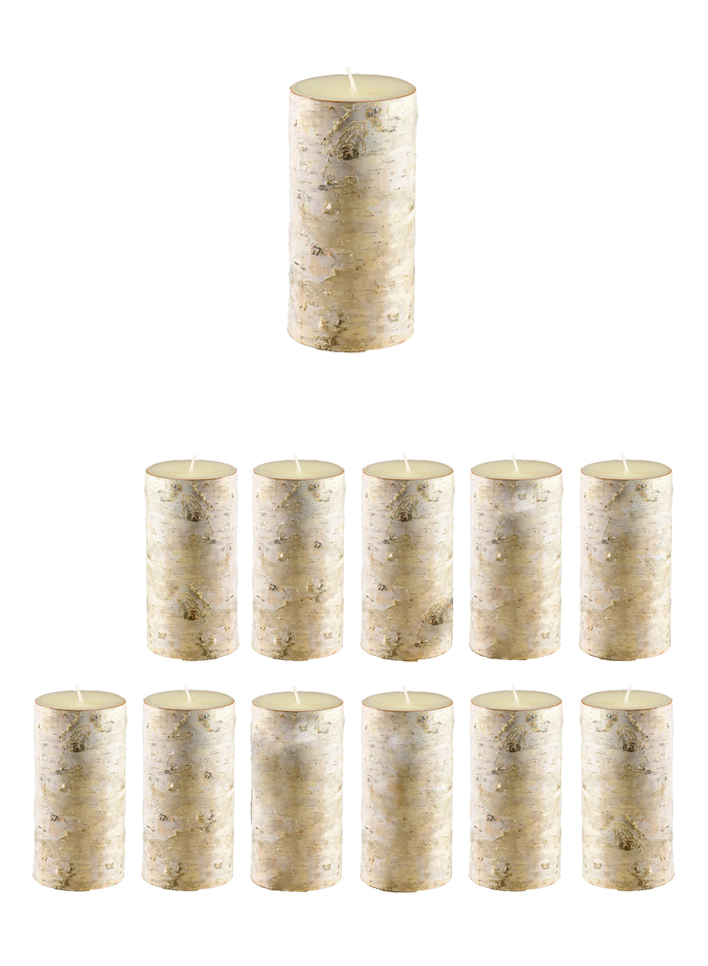 5.75" Birch Bark Candle, Set of 12