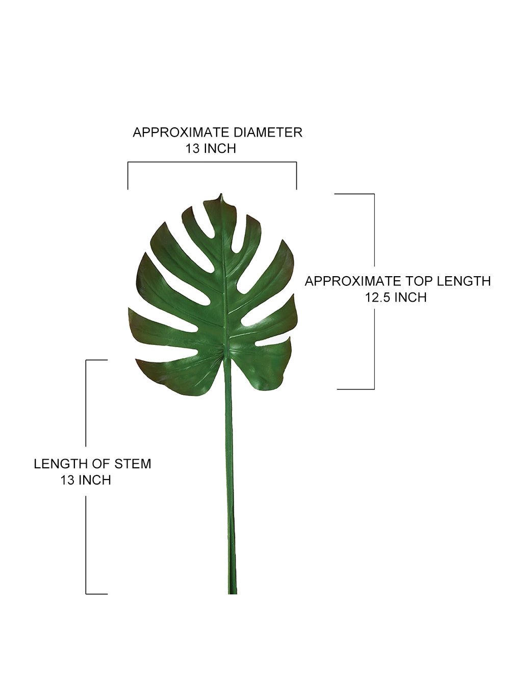 Faux Tropical Palm Leaves, Pack of 12