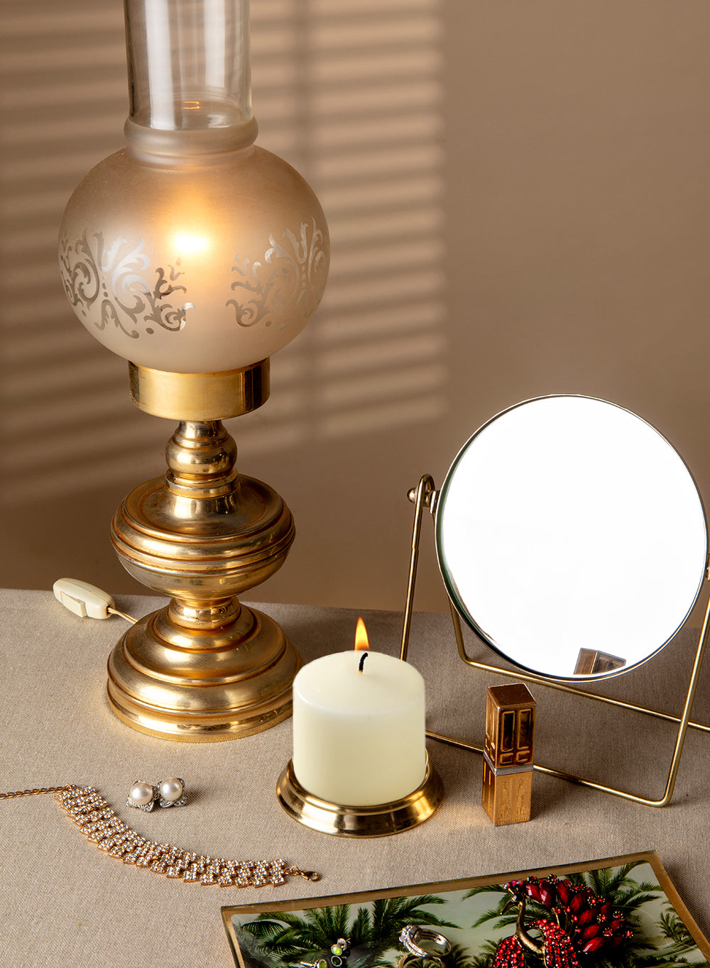 Bundle: Clear Ribbed Glass Votive Holders with Ivory Votive Candles