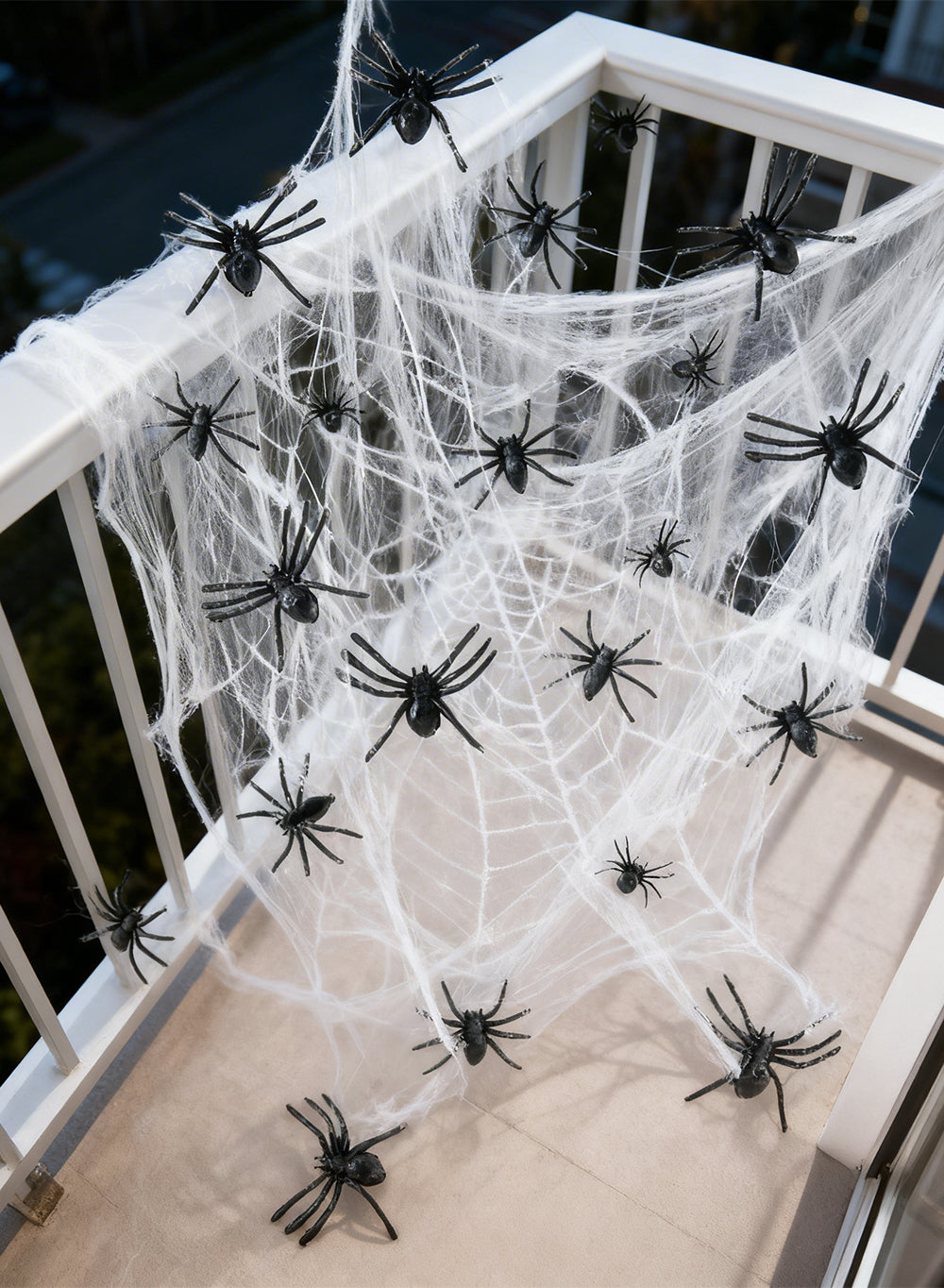 Spider Cobweb Halloween Decor Set, 6 Ft Long