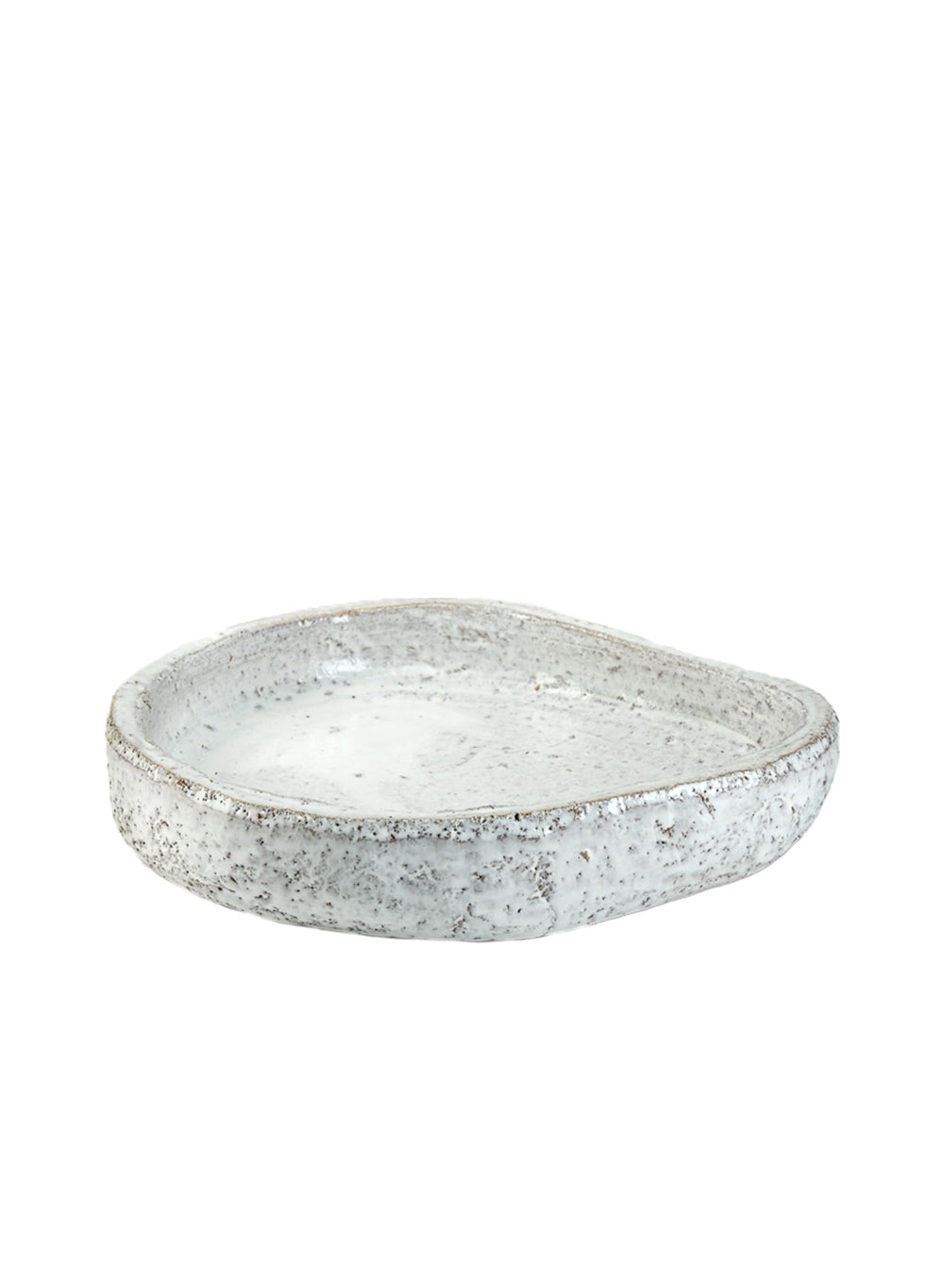 Vintage White Cement Bowl Vase, in 2 Sizes