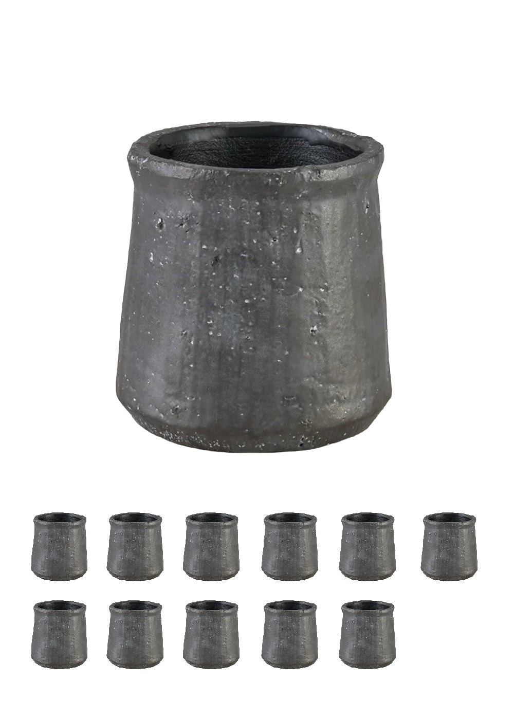 UrbanEdge Black Terrazzo Vase, 4.5" Diameter & 5" Tall