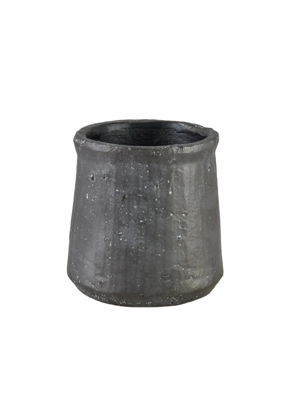 UrbanEdge Black Terrazzo Vase, 4.5" Diameter & 5" Tall