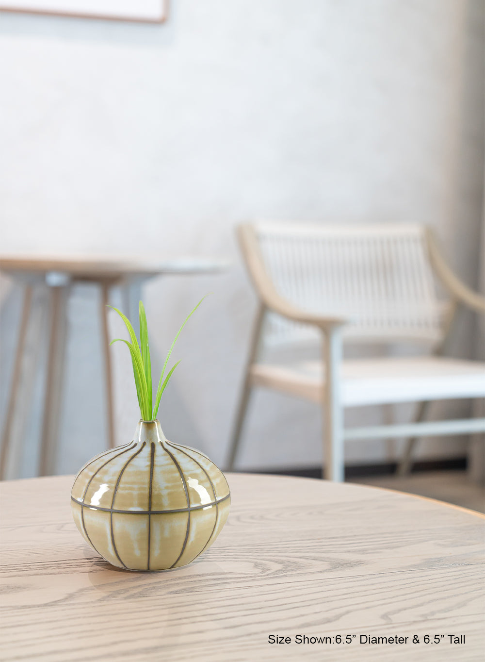 Ceramic Globe Vase, 6.5" Sphere