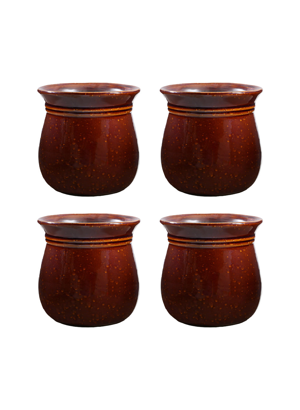 Amber Brown Ceramic Bell Planter Collection