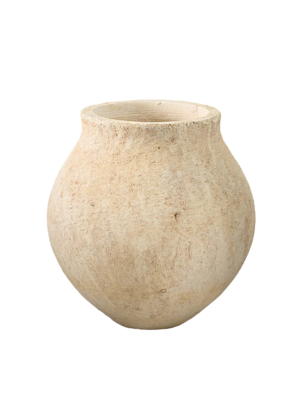 Terrava Sandstone Vase, 8.5" Diameter & 9" Tall