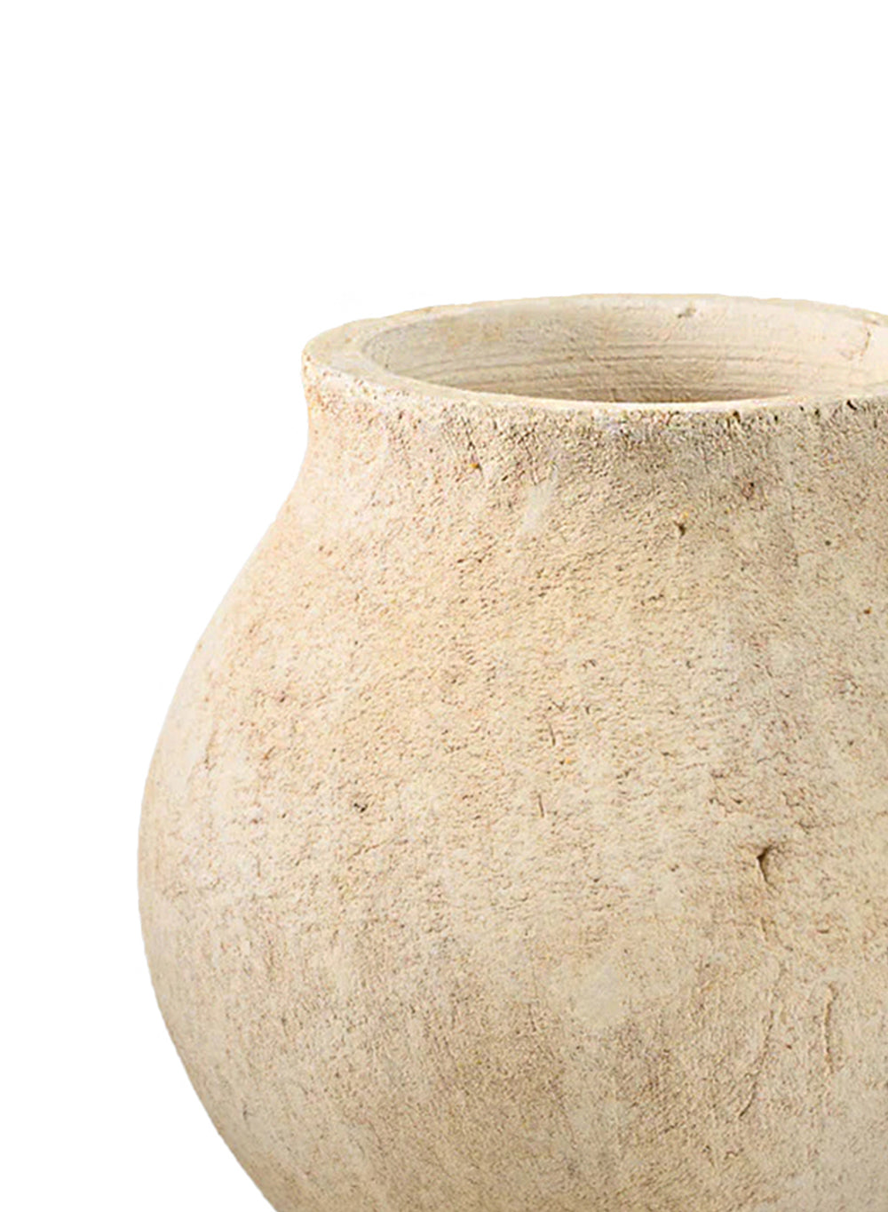 Terrava Sandstone Vase, 8.5" Diameter & 9" Tall