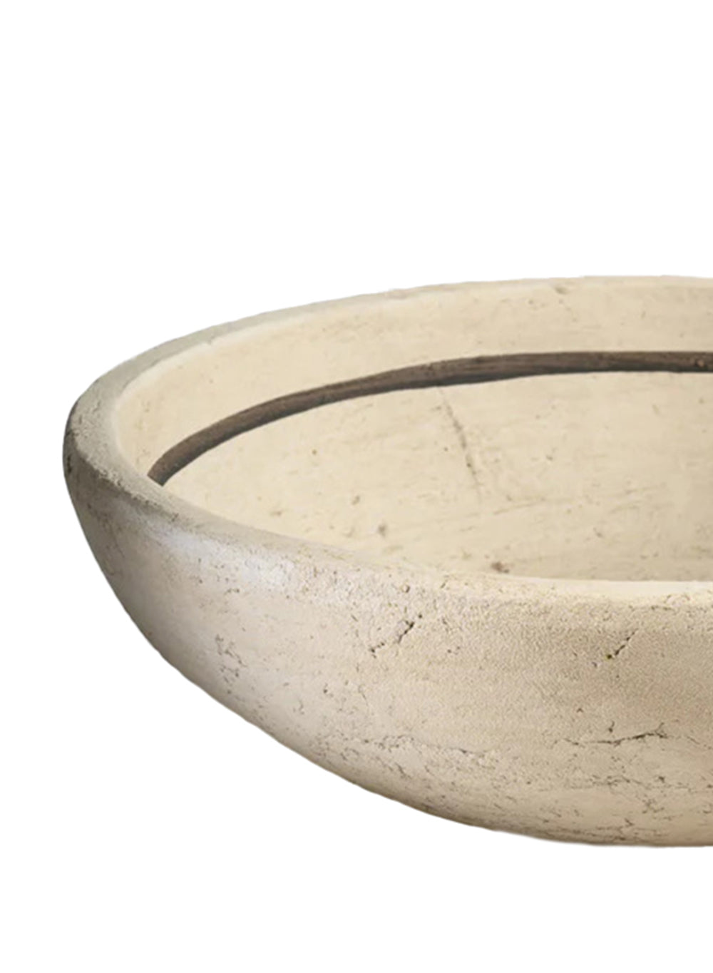 Sandstone Bowl Vase, 12.8" Diameter & 4" Tall