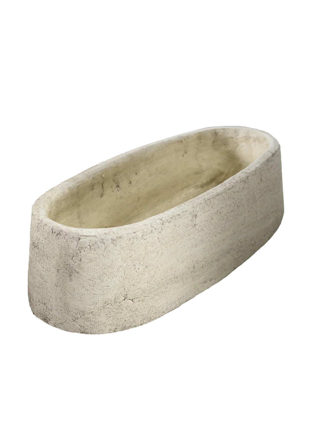 Sandstone Oval Planter Bowl, 11.5" Long & 5" Wide