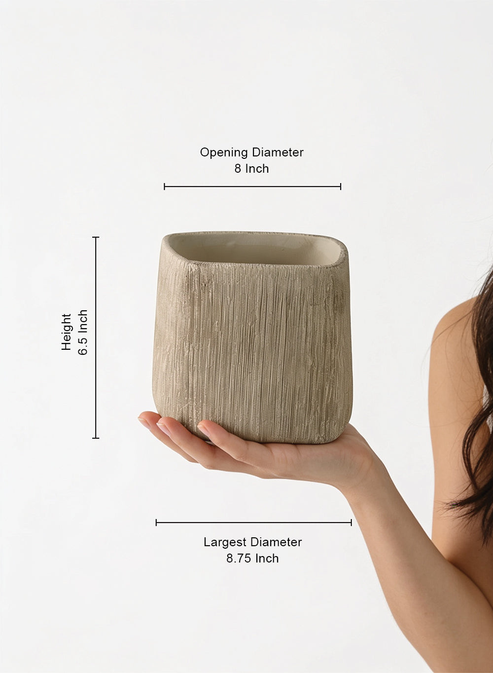 Solis Textured Cement Planter Collection