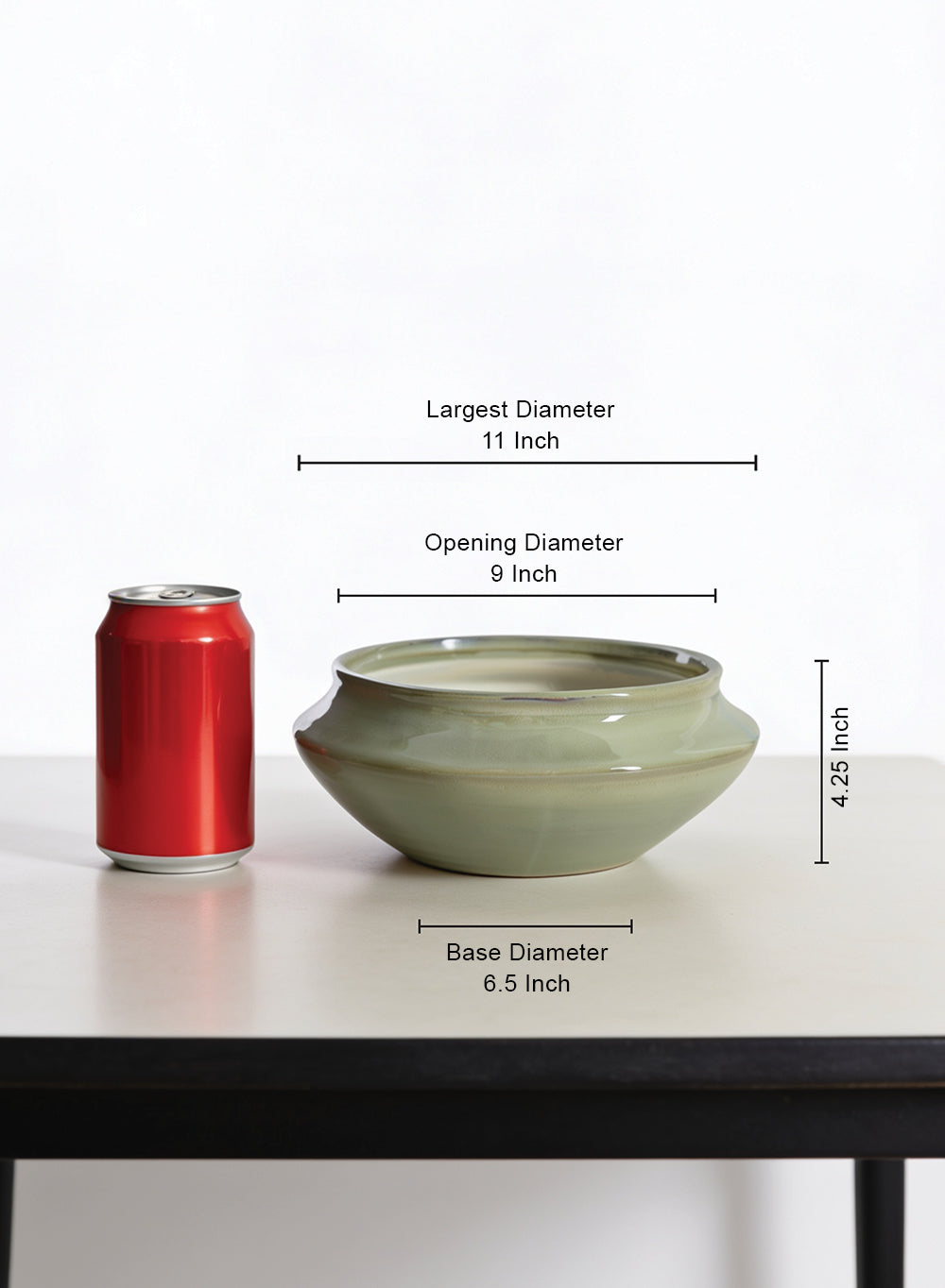 Sage Green Glazed Ceramic Bowl Collection