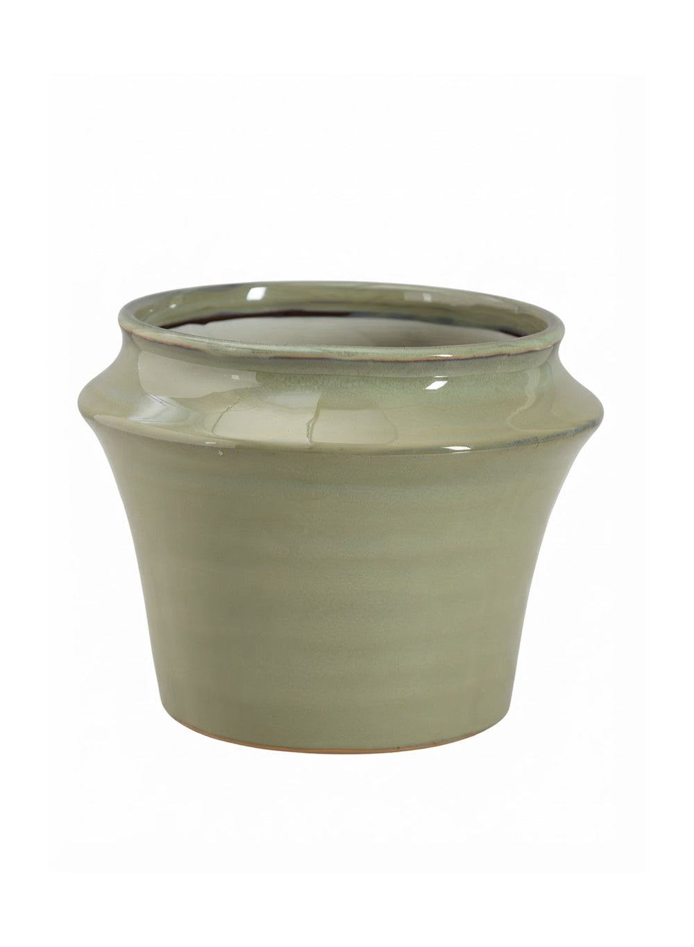 Sage Green Glazed Ceramic Planter Collection