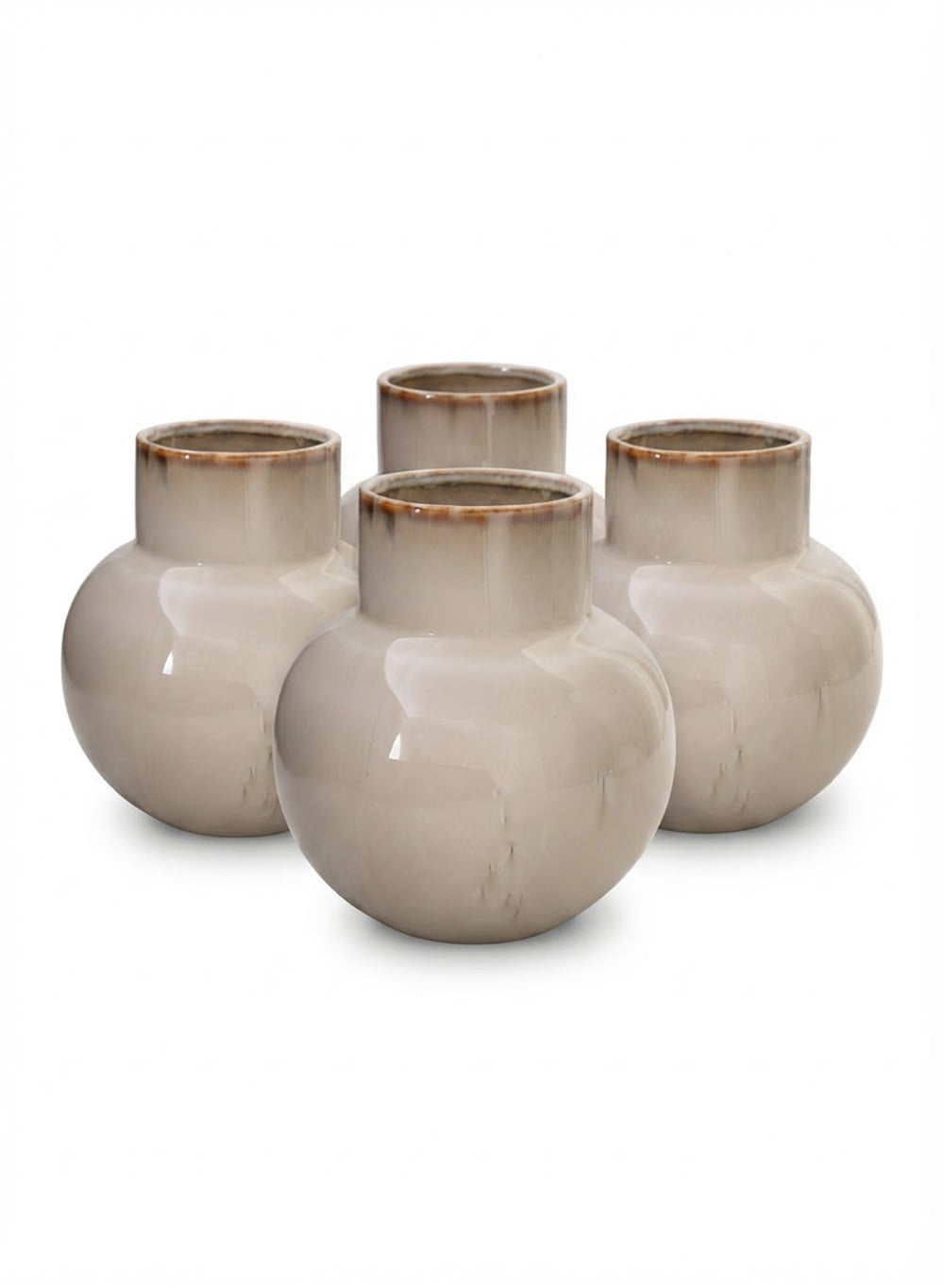 Asahi Cream Ceramic Vase Collection