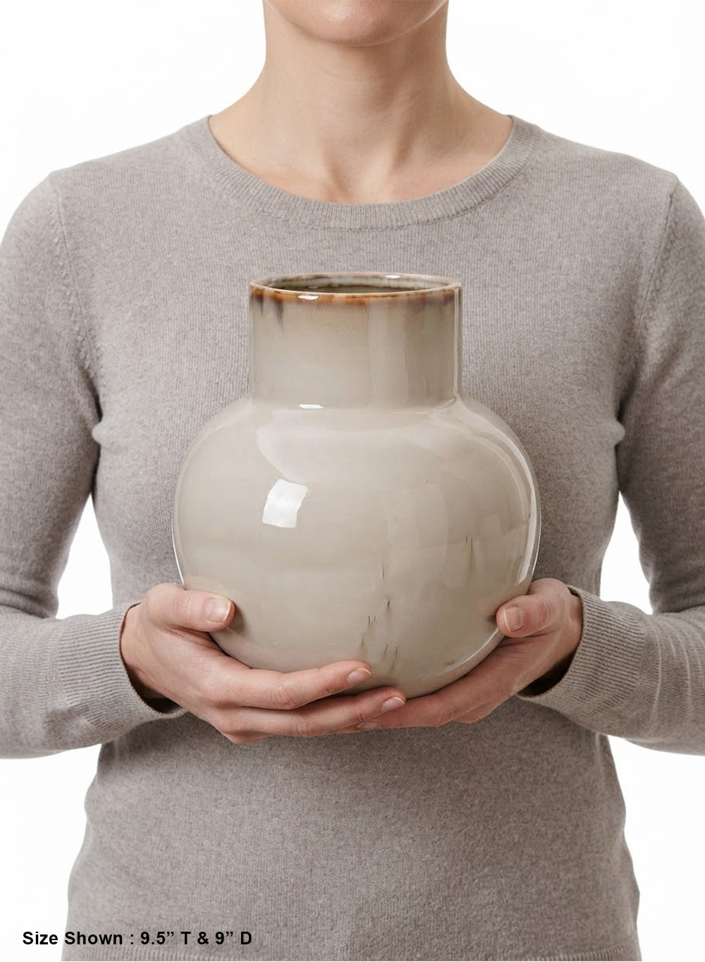 Asahi Cream Ceramic Vase Collection