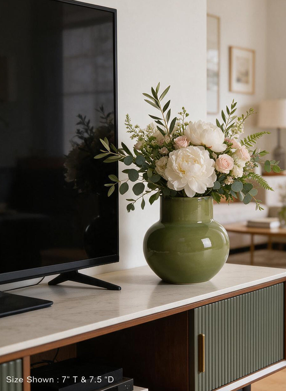 Asahi Moss Green Ceramic Vase Collection