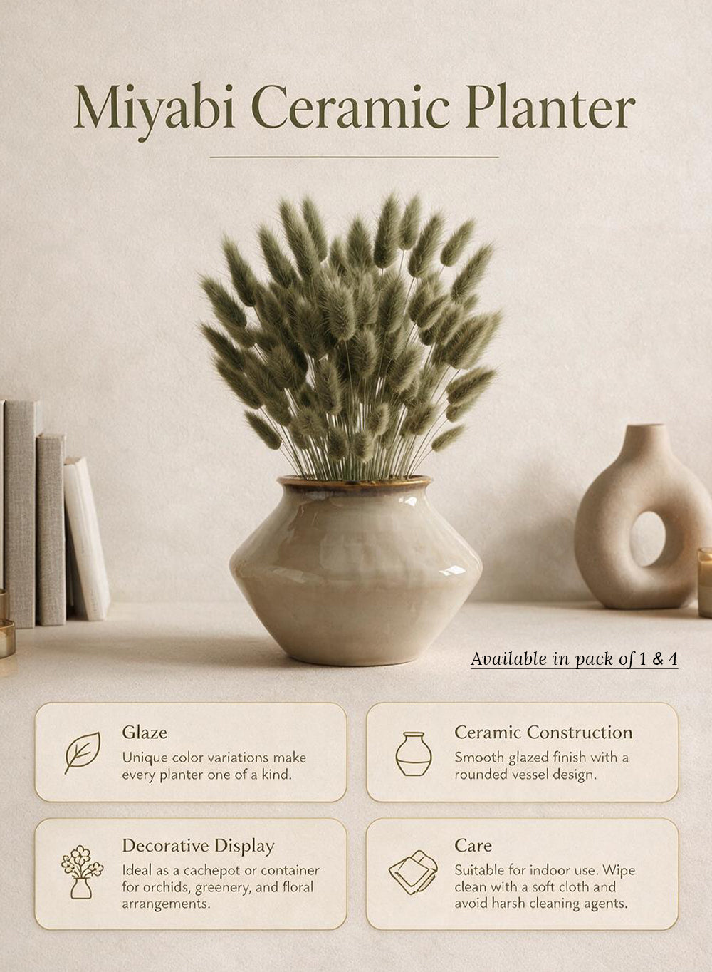 Miyabi Ceramic Planter Collection