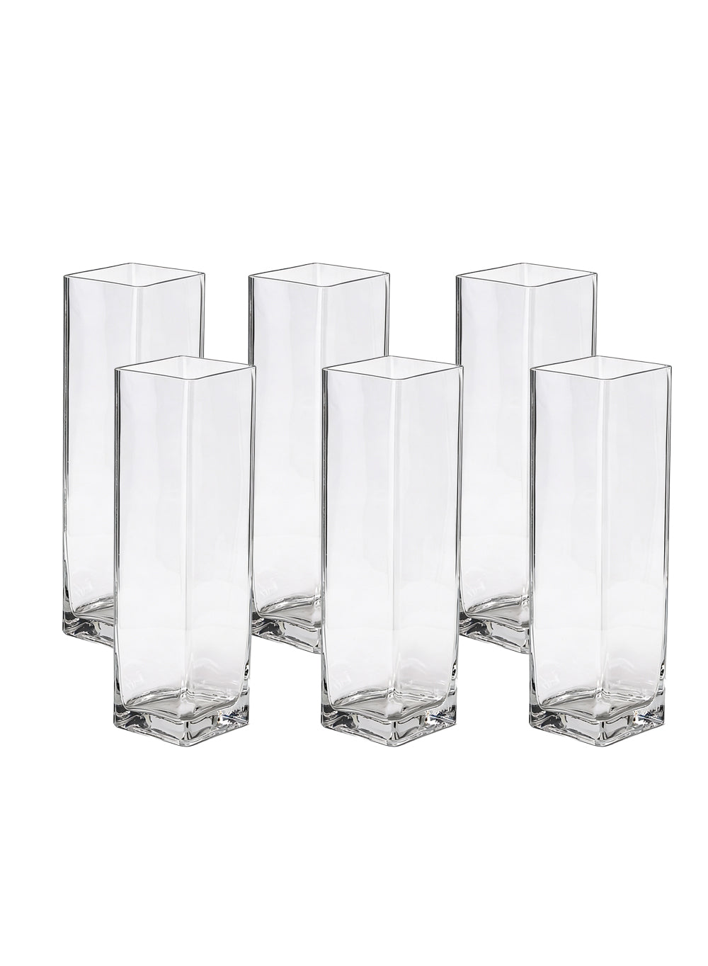 Column Glass Vase, Pack of 6, 4"Diameter & 15"Tall