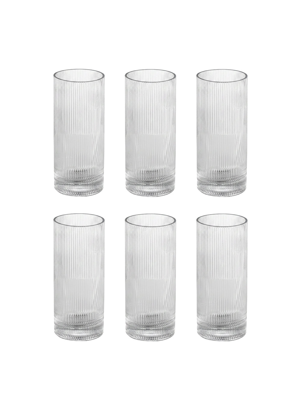 Fluted Ribbed Votive Vase, 3.5"Diameter x 8"Tall