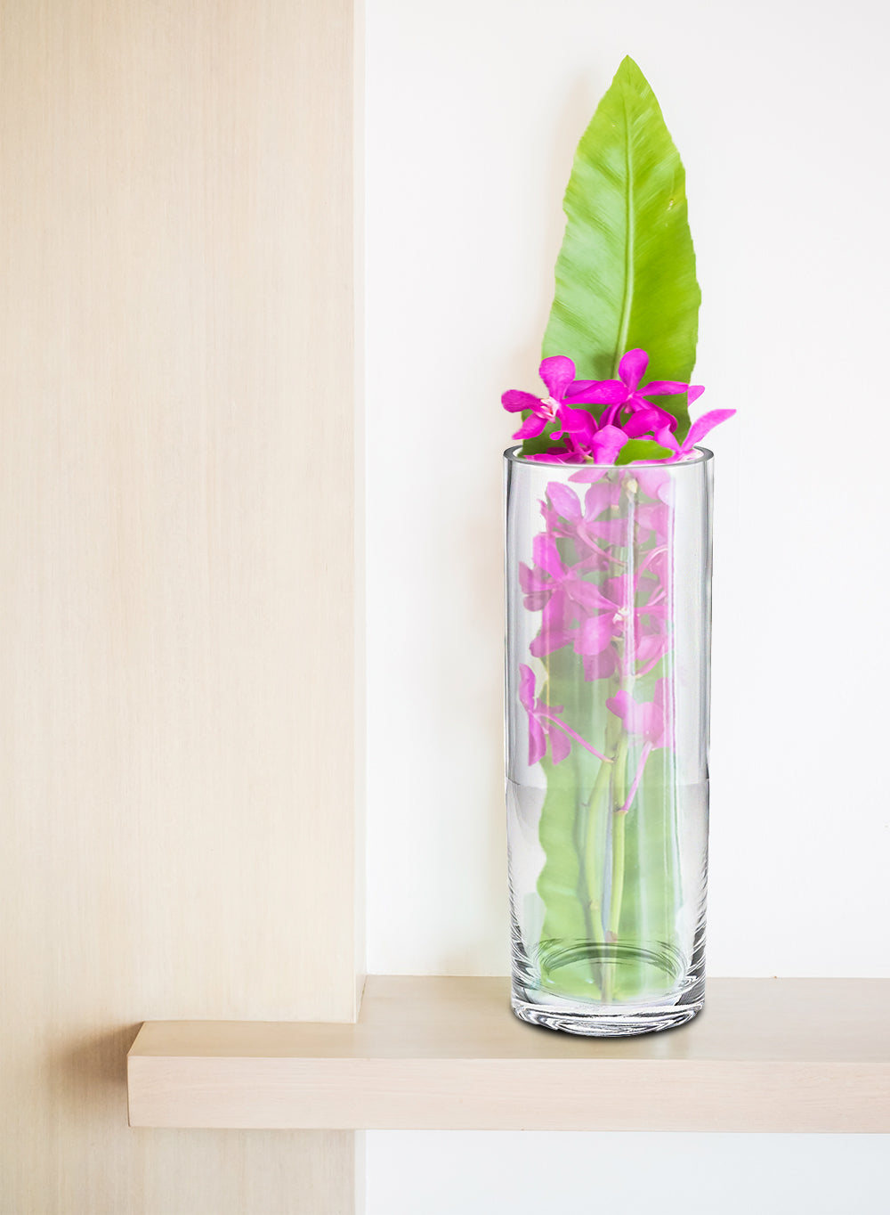 Serene Spaces Living Set of 12 Glass Cylinder Hurricane Vase- 3.5" Dia & 10" Tall