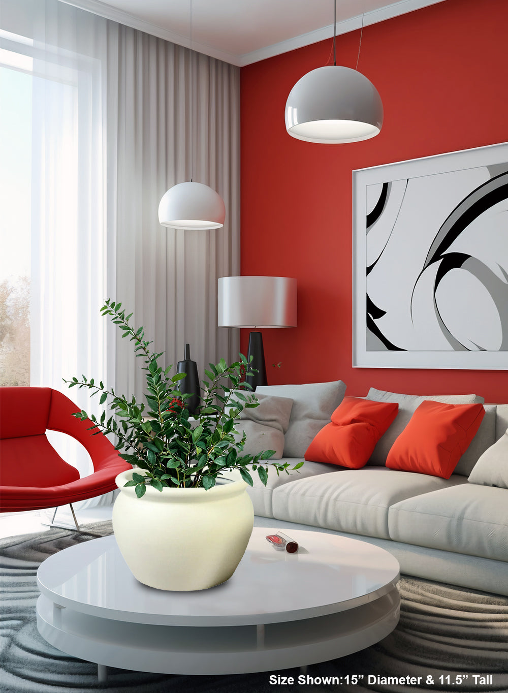 Off-White PVC Planter Collection