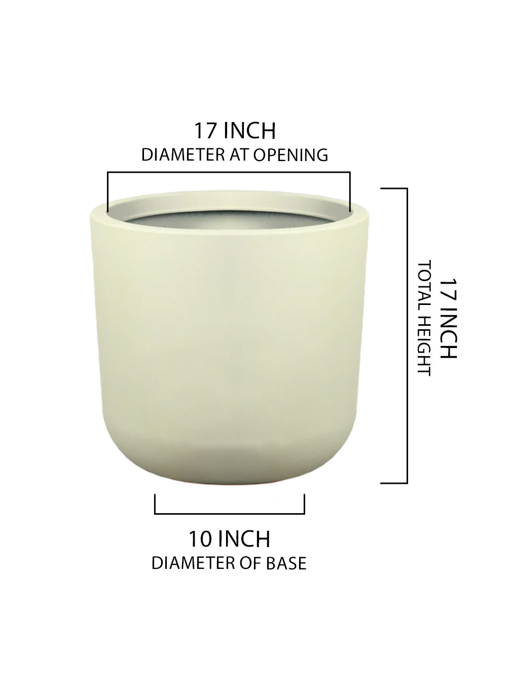 White Matte PVC Planter, in 3 Sizes