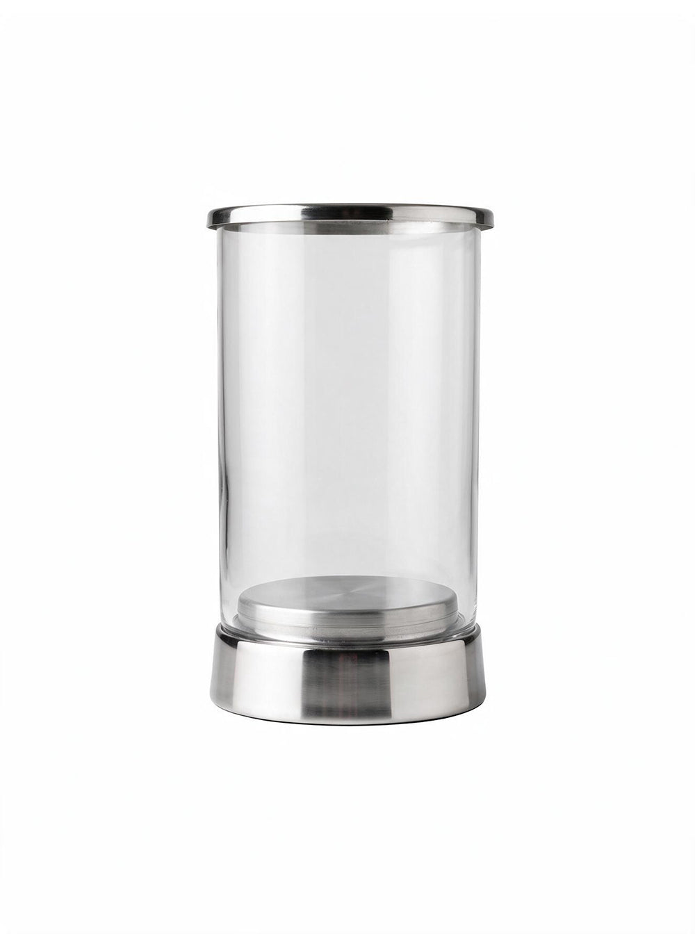 Gold Rimmed Glass Cylindrical Hurricane Collection