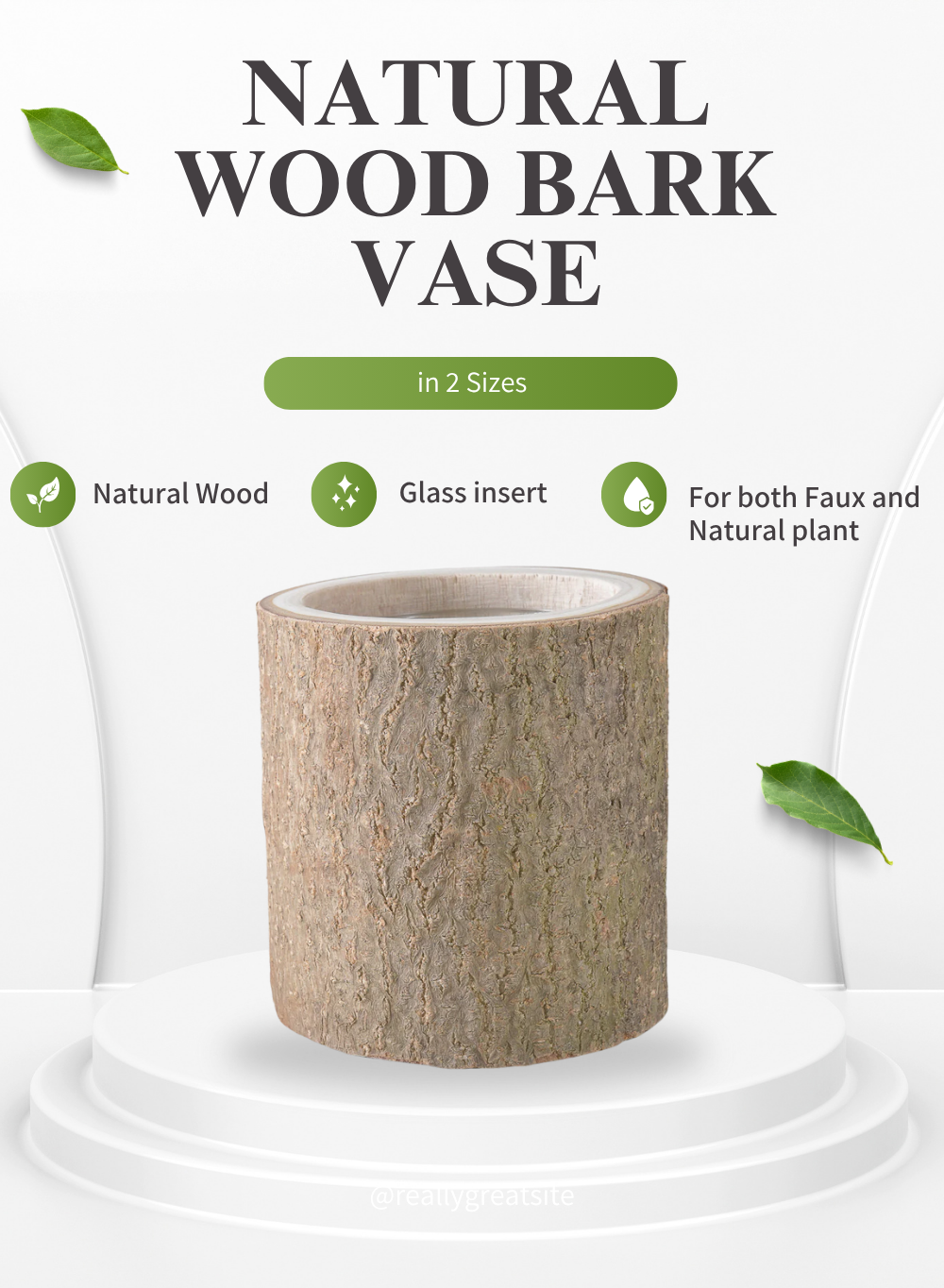 Wood Bark Vase