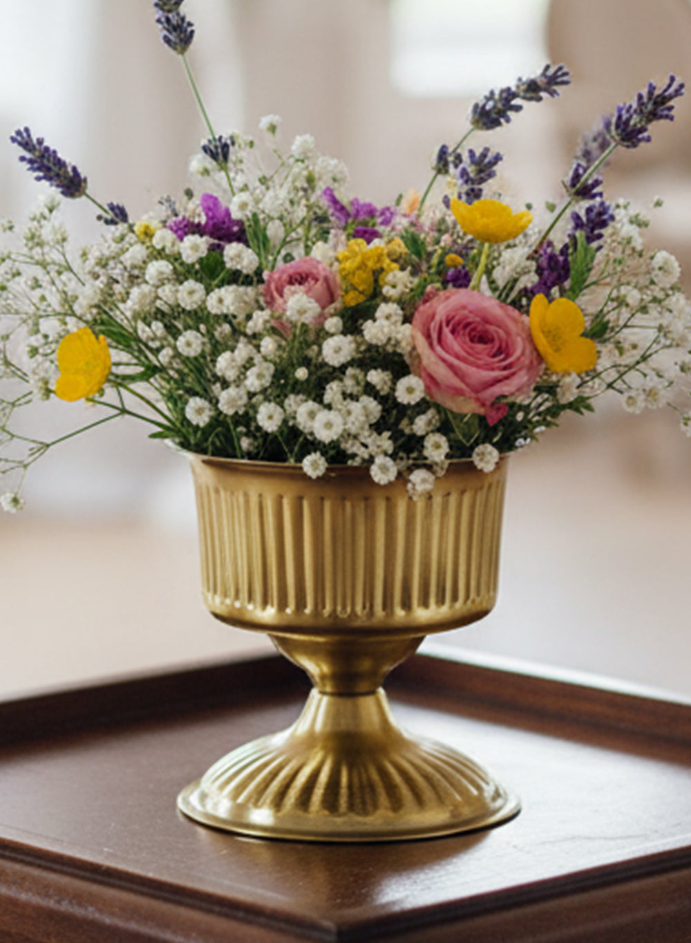 Imperial Gold Steel Urn Vase Collection