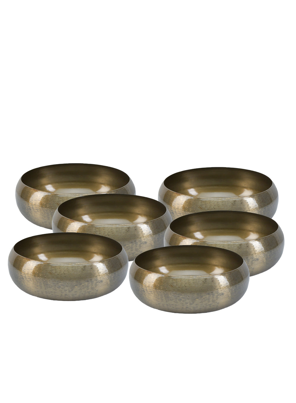 Vintage Gold Round Iron Bowl, in 2 Sizes