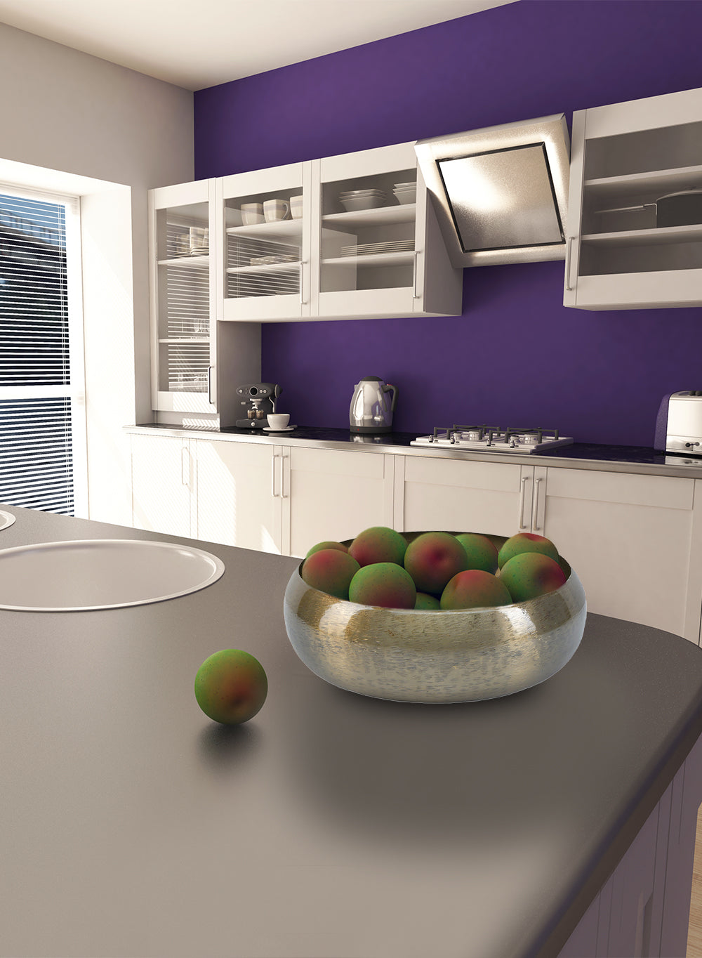 Vintage Gold Round Iron Bowl, in 2 Sizes