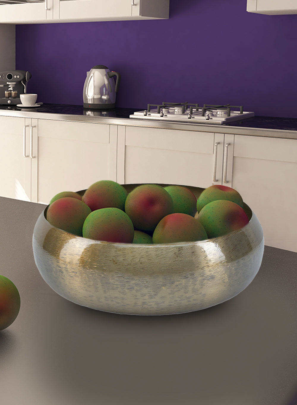 Vintage Gold Round Iron Bowl, in 2 Sizes