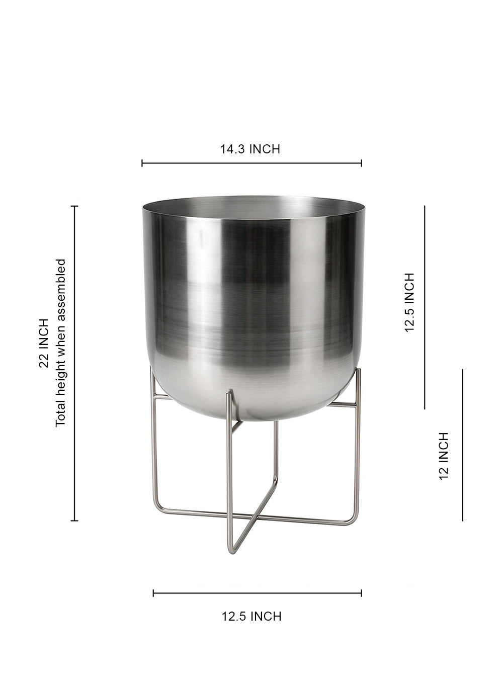 Gold/ Silver Planter with Detachable Metal Stand Collection