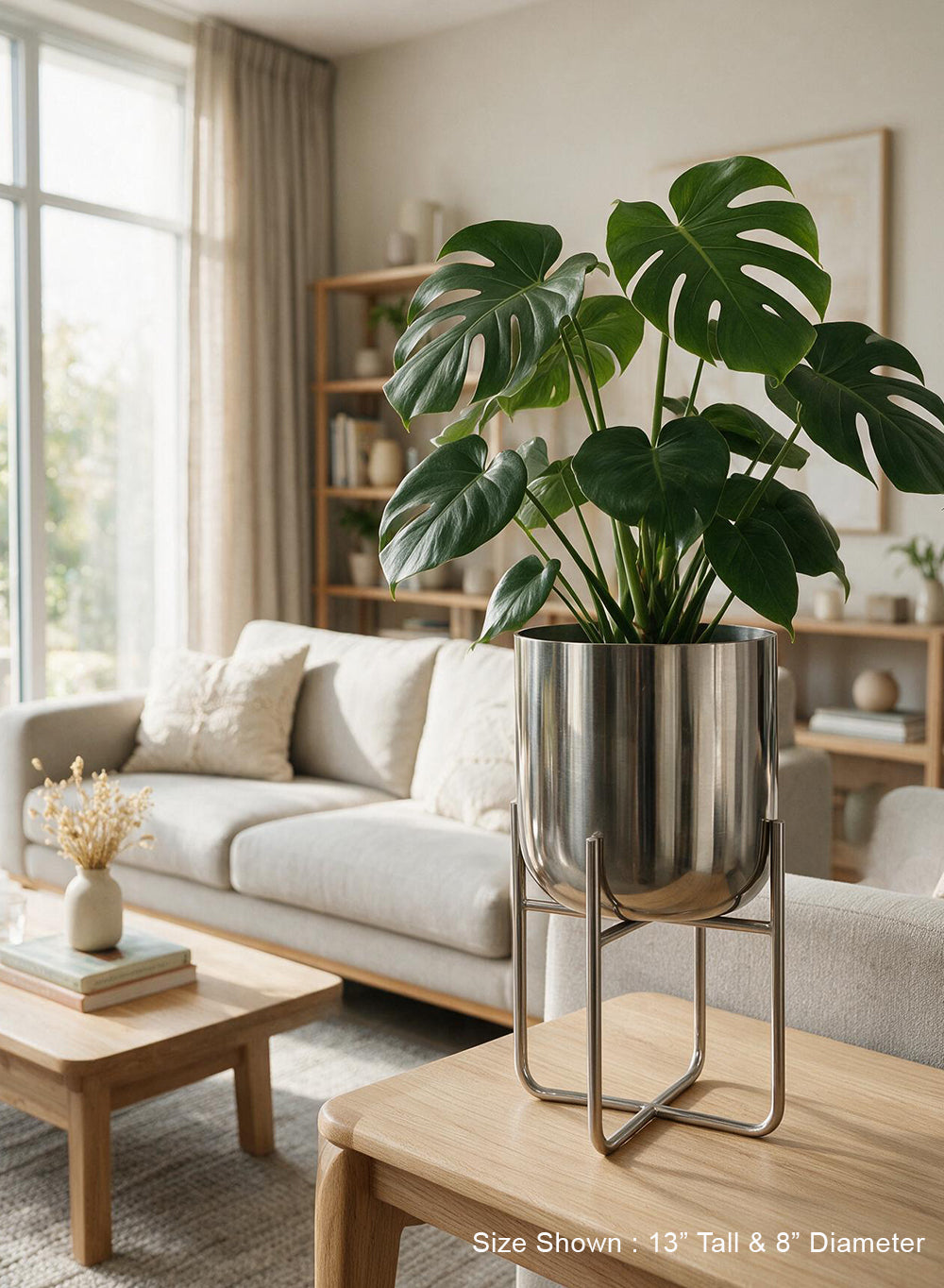 Gold/ Silver Planter with Detachable Metal Stand Collection