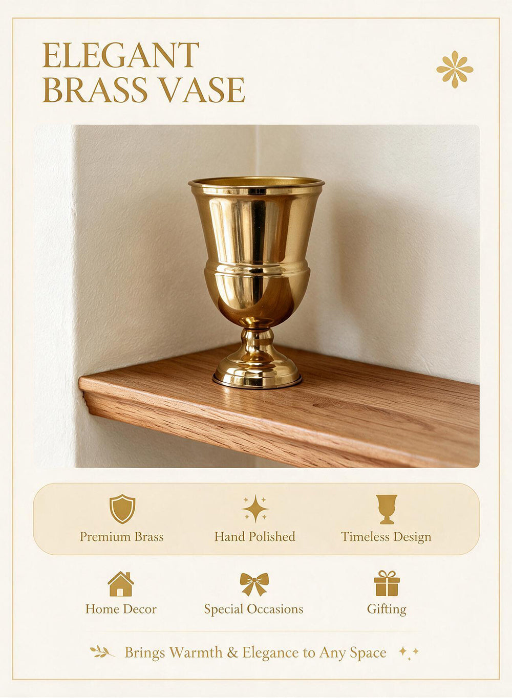 Decorative Gold & Silver Urn Vase Collection