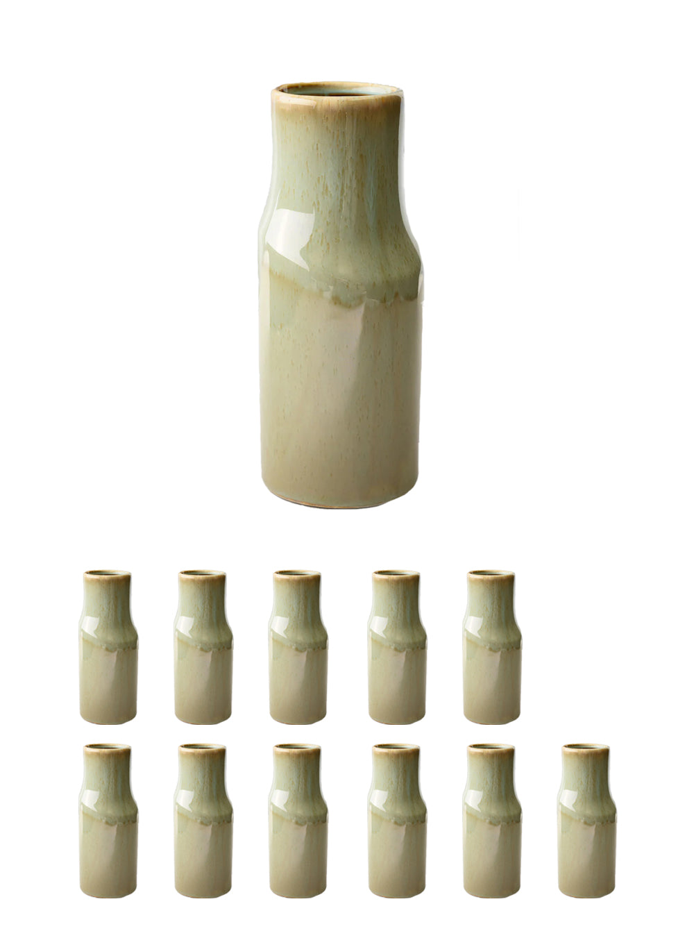 Elora Glazed Ceramic Cylinder Vase Collection