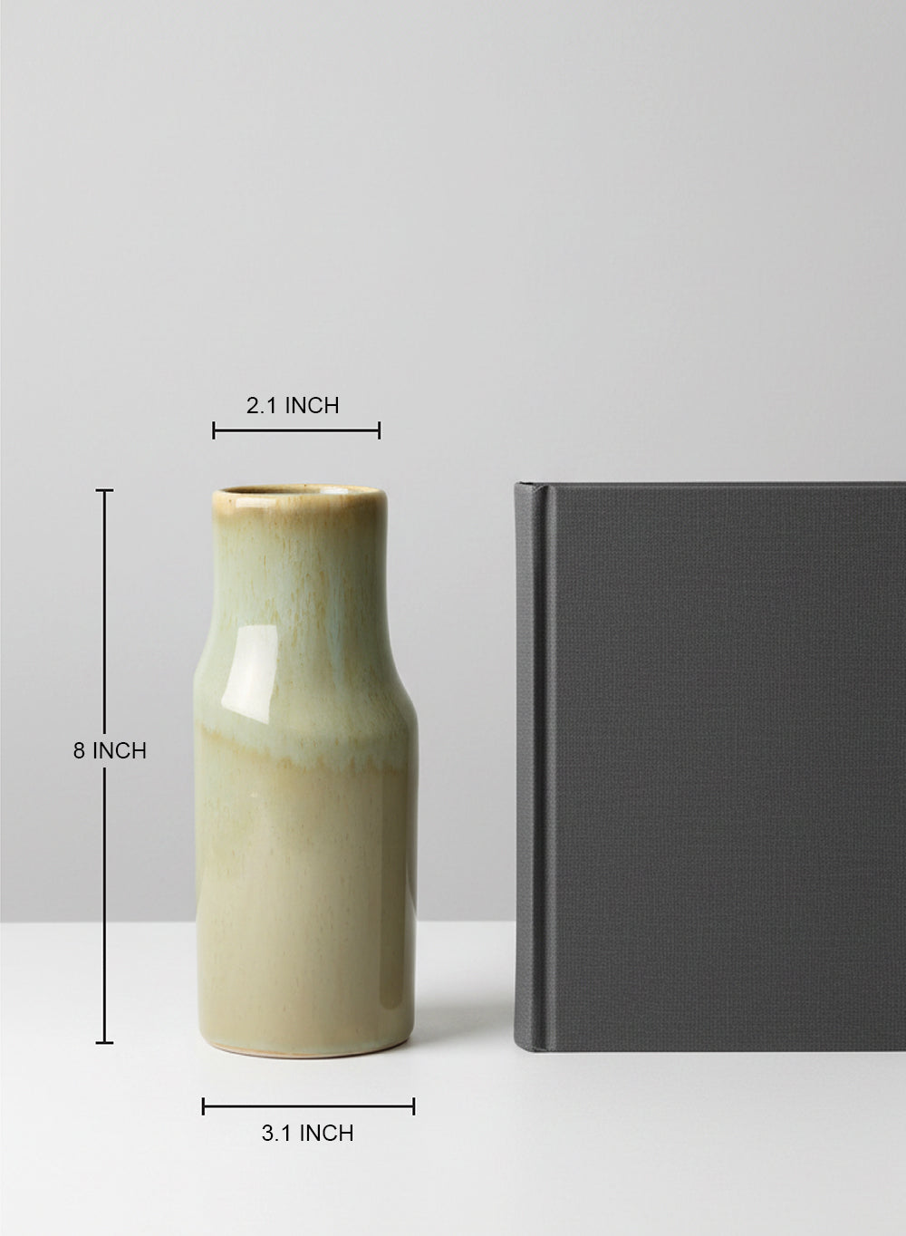 Elora Glazed Ceramic Cylinder Vase Collection