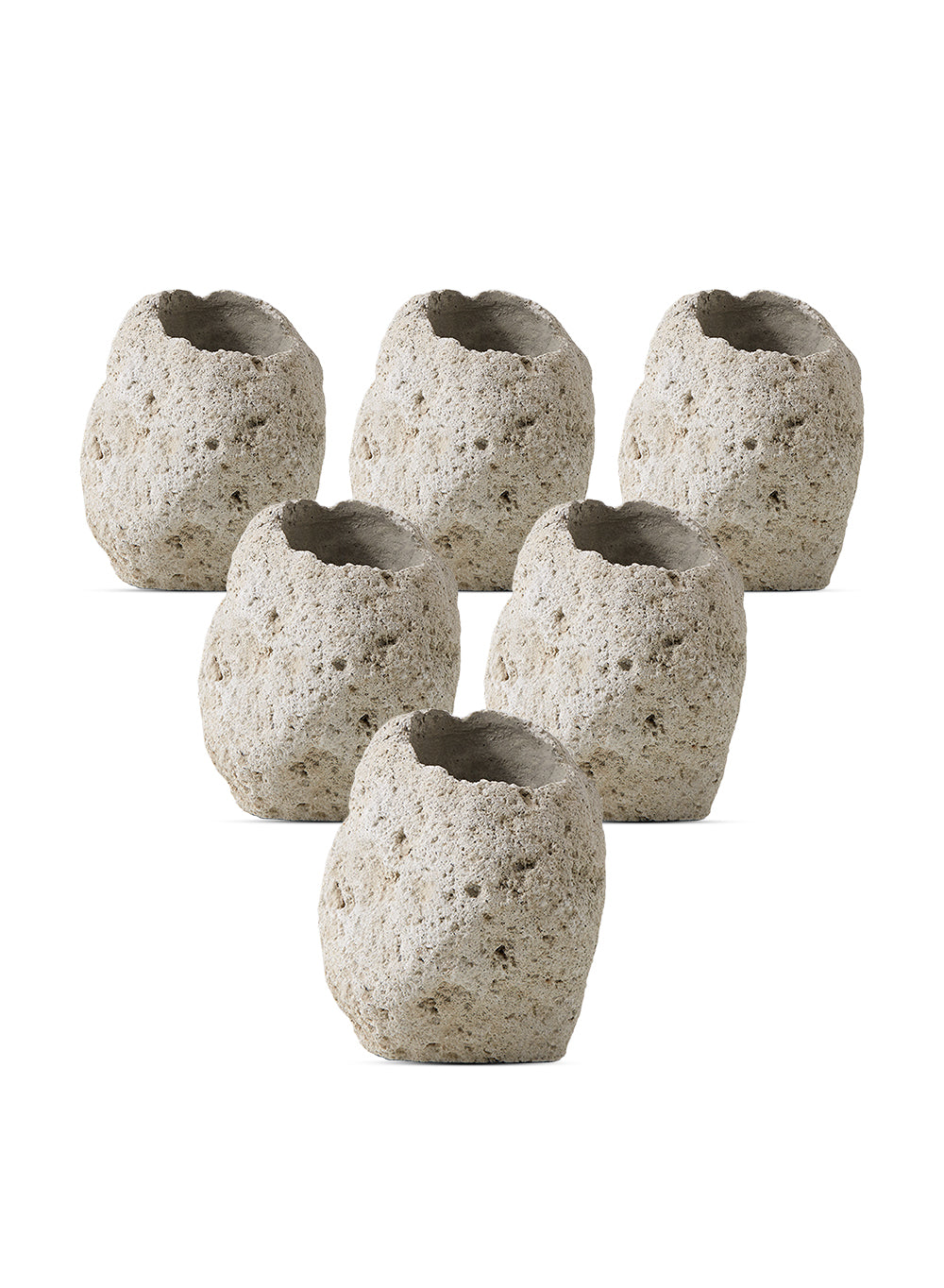 Natural Pumice Stone Vase, in 5 Unique Shapes & Sets